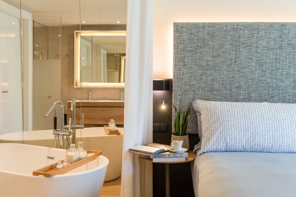 Free toiletries, hair dryer, towels