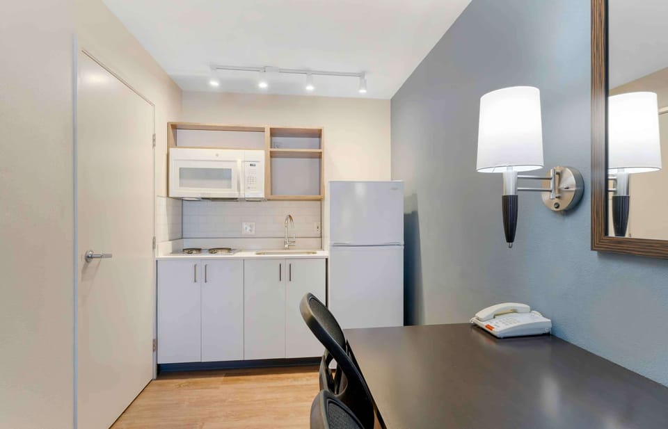 Desk, blackout drapes, iron/ironing board, free WiFi