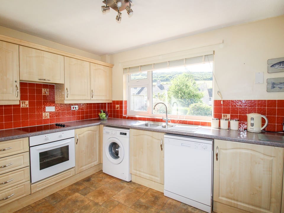 Fridge, dishwasher, electric kettle, toaster