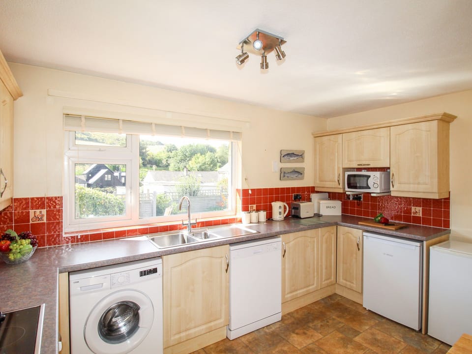 Fridge, dishwasher, electric kettle, toaster