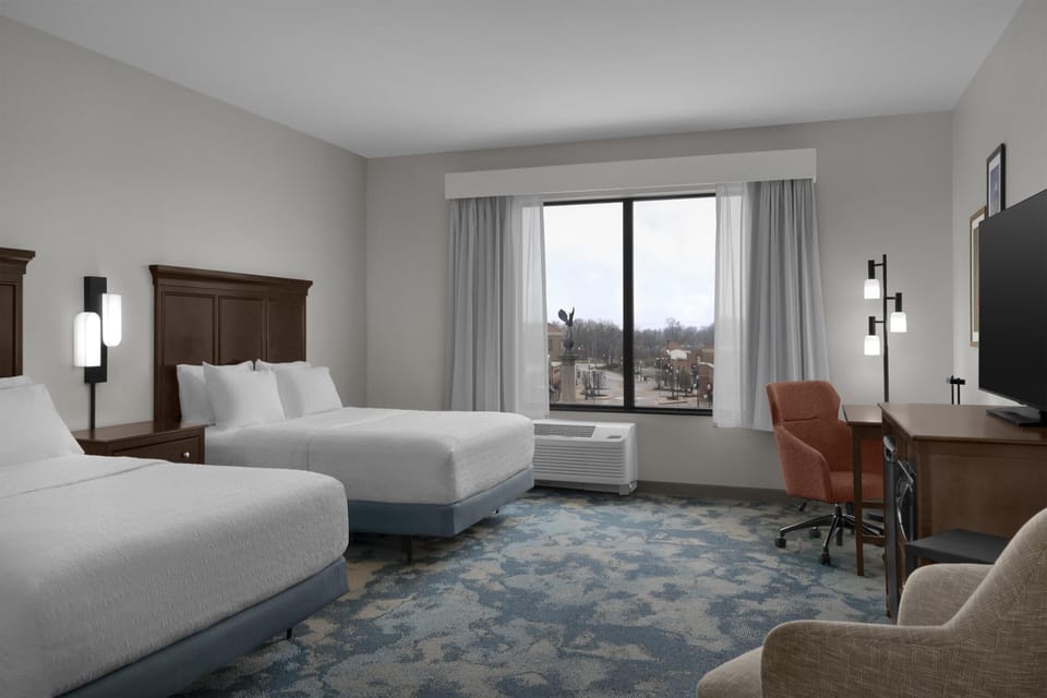 Room, 2 Queen Beds, Accessible, Bathtub (Hearing) | Blackout drapes, iron/ironing board, free cribs/infant beds, free WiFi