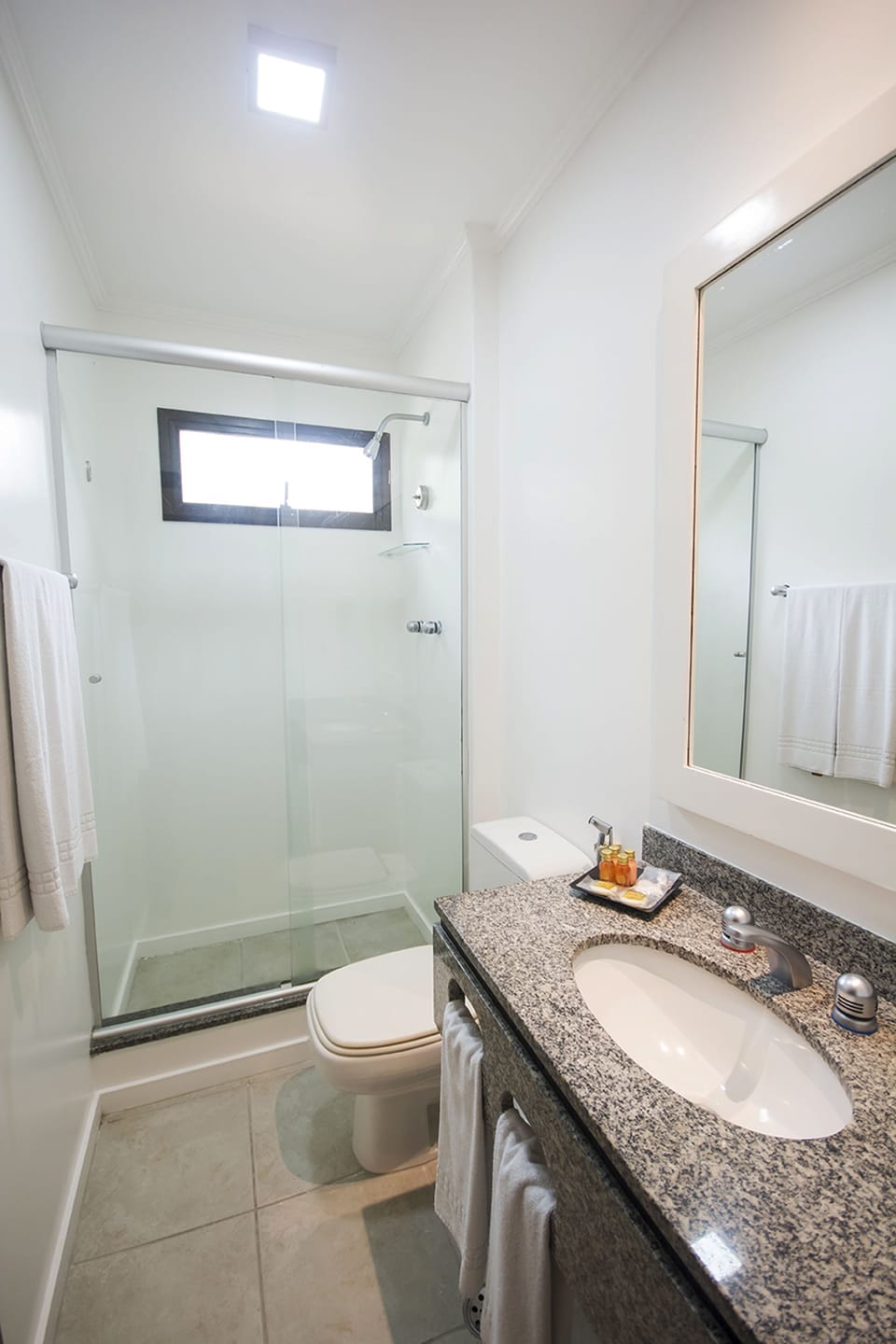 Shower, free toiletries, hair dryer (on request)
