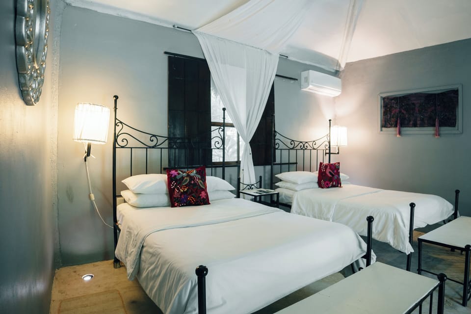 Suite, 2 Double Beds, Private Bathroom, Garden Area | Premium bedding, WiFi (free), bed sheets