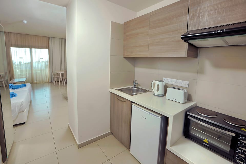 Deluxe Studio | Private kitchen | Fridge, coffee/tea maker, electric kettle