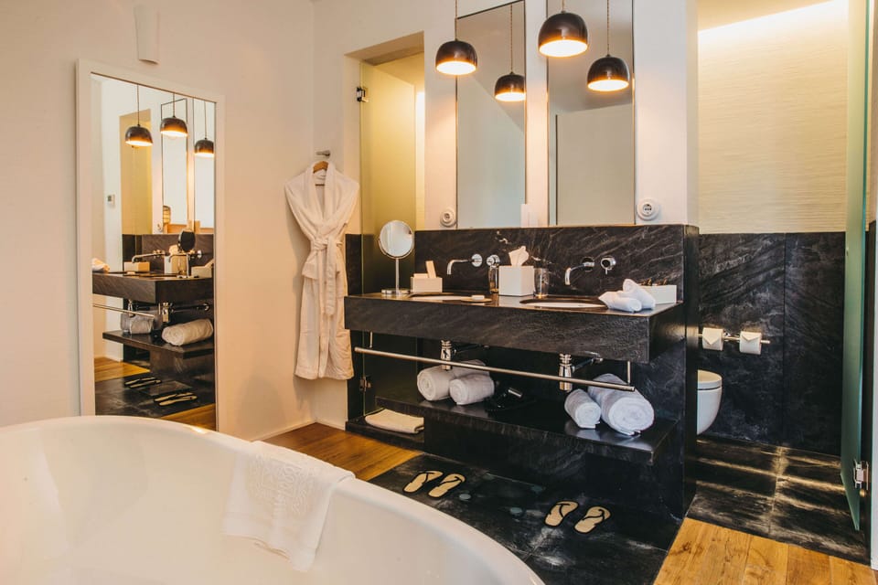 Villa, Private Pool | Bathroom | Designer toiletries, hair dryer, bathrobes, slippers