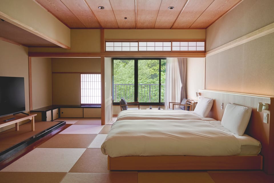 Riverview Japanese style room with low beds, Non Smoking | In-room safe