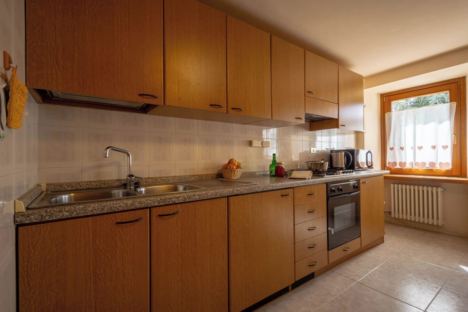 Apartment, 1 Bedroom, Balcony, Mountain View | Private kitchen | Full-size fridge, cookware/dishes/utensils