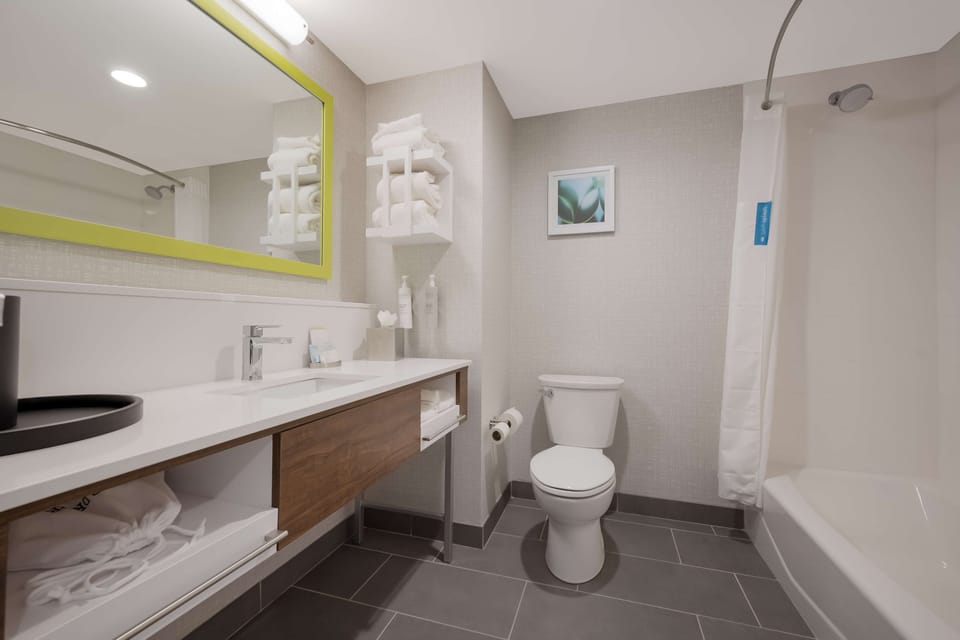 Free toiletries, hair dryer, towels, soap