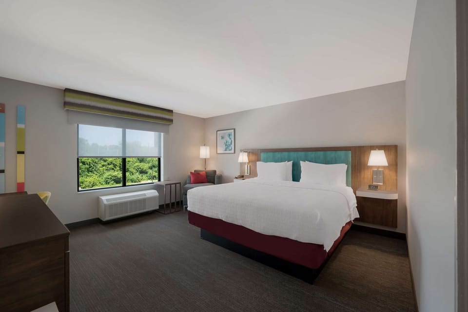 Room, 1 King Bed, Non Smoking | In-room safe, desk, laptop workspace, blackout drapes