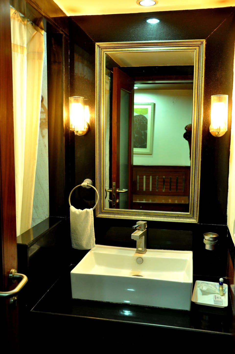 Jetted tub, designer toiletries, hair dryer, bathrobes