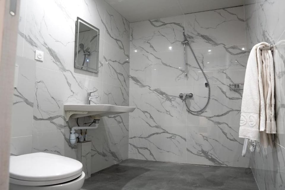 Double Room | Bathroom | Combined shower/tub, free toiletries, hair dryer, towels