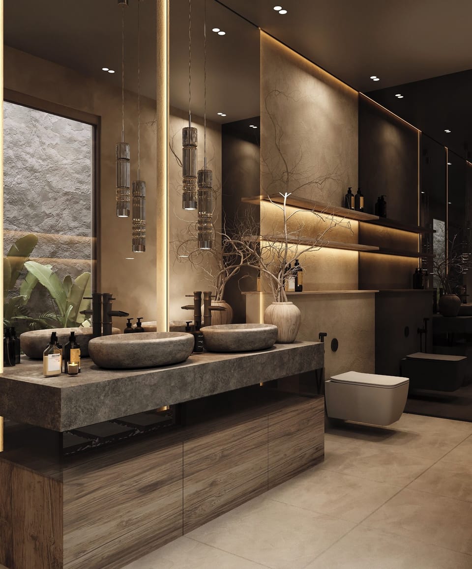 The Invisible Villa with Private Cinema - Adult Only | Bathroom | Separate tub and shower, jetted tub, hydromassage showerhead