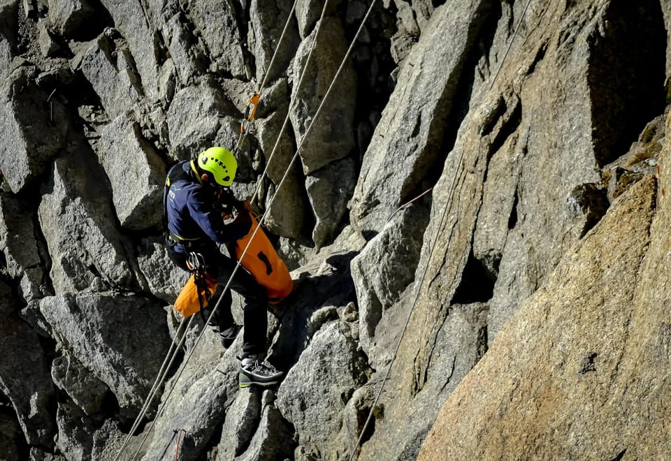 Outdoor rock climbing