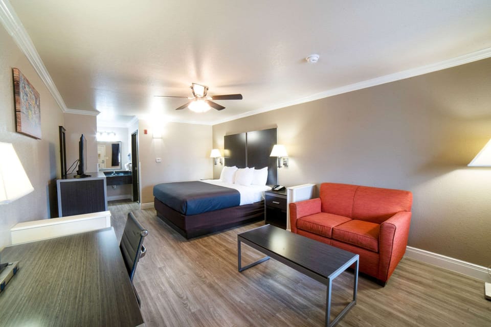 Standard Room, 1 King Bed, Non Smoking | Desk, iron/ironing board, WiFi (free), alarm clocks