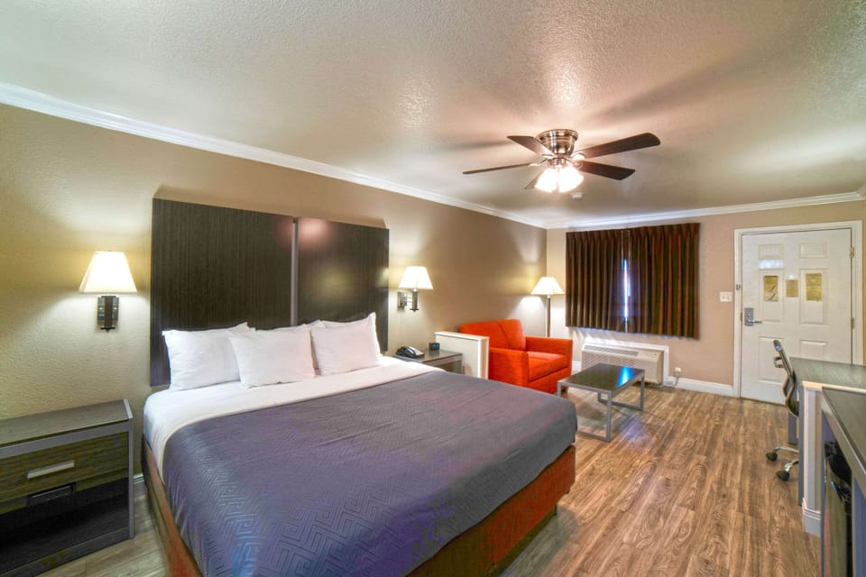 Standard Room, 1 King Bed, Non Smoking | Desk, iron/ironing board, WiFi (free), alarm clocks