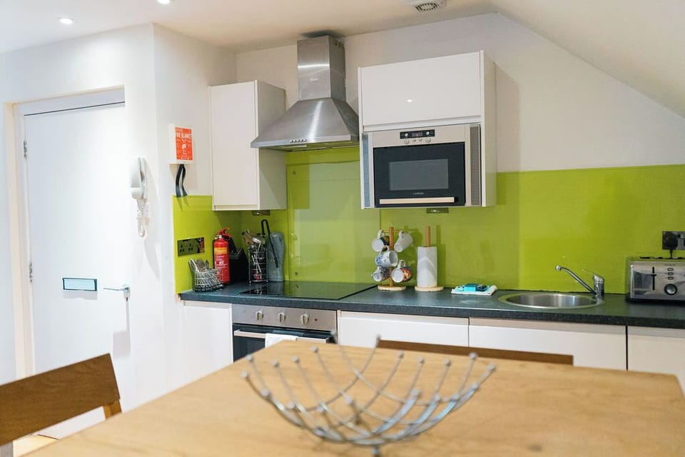 Fridge, oven, stovetop, dishwasher