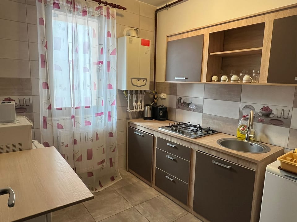 Business Apartment | Private kitchen | Full-size fridge, microwave, oven, coffee/tea maker