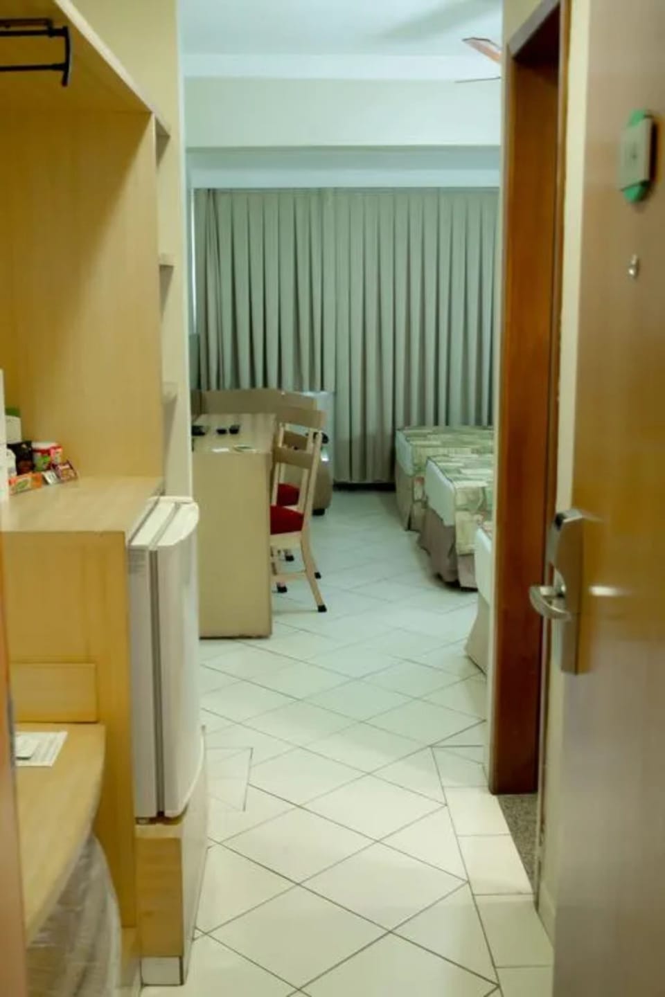 Desk, blackout drapes, free WiFi, bed sheets