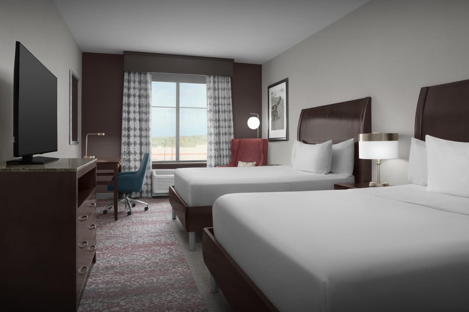 Room, 2 Queen Beds | Hypo-allergenic bedding available, in-room safe, blackout drapes