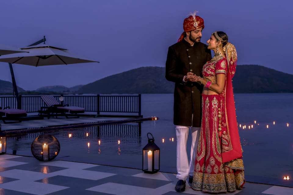 Outdoor wedding area