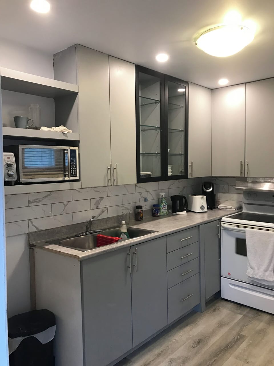 Microwave, oven, stovetop, toaster