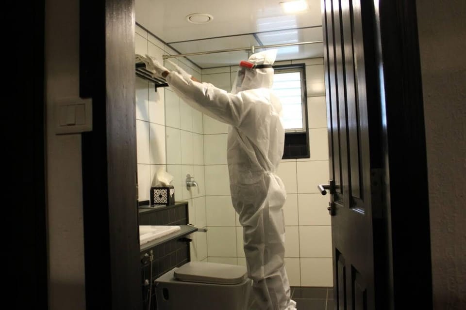 Shower, free toiletries, hair dryer, bathrobes