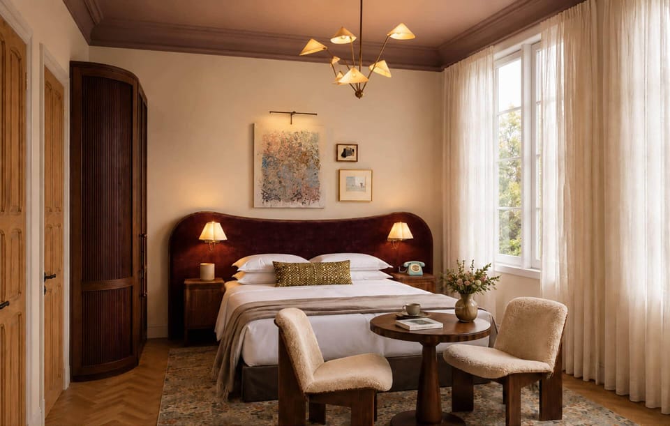 Premium bedding, down comforters, pillowtop beds, laptop workspace