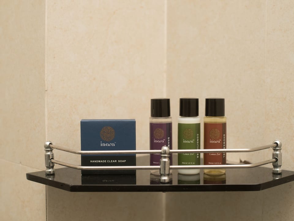 Free toiletries, hair dryer