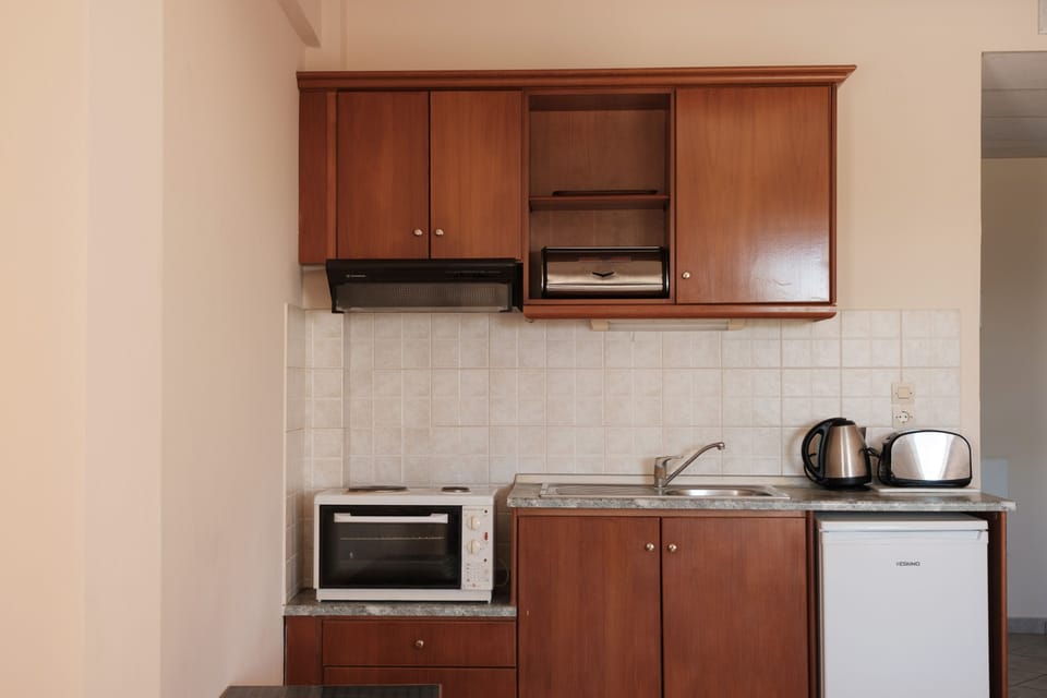 Standard Triple Room, Garden View | Private kitchen | Mini-fridge, stovetop, electric kettle, toaster