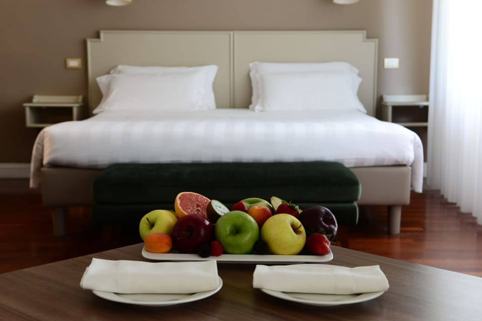 Down comforters, minibar, in-room safe, desk