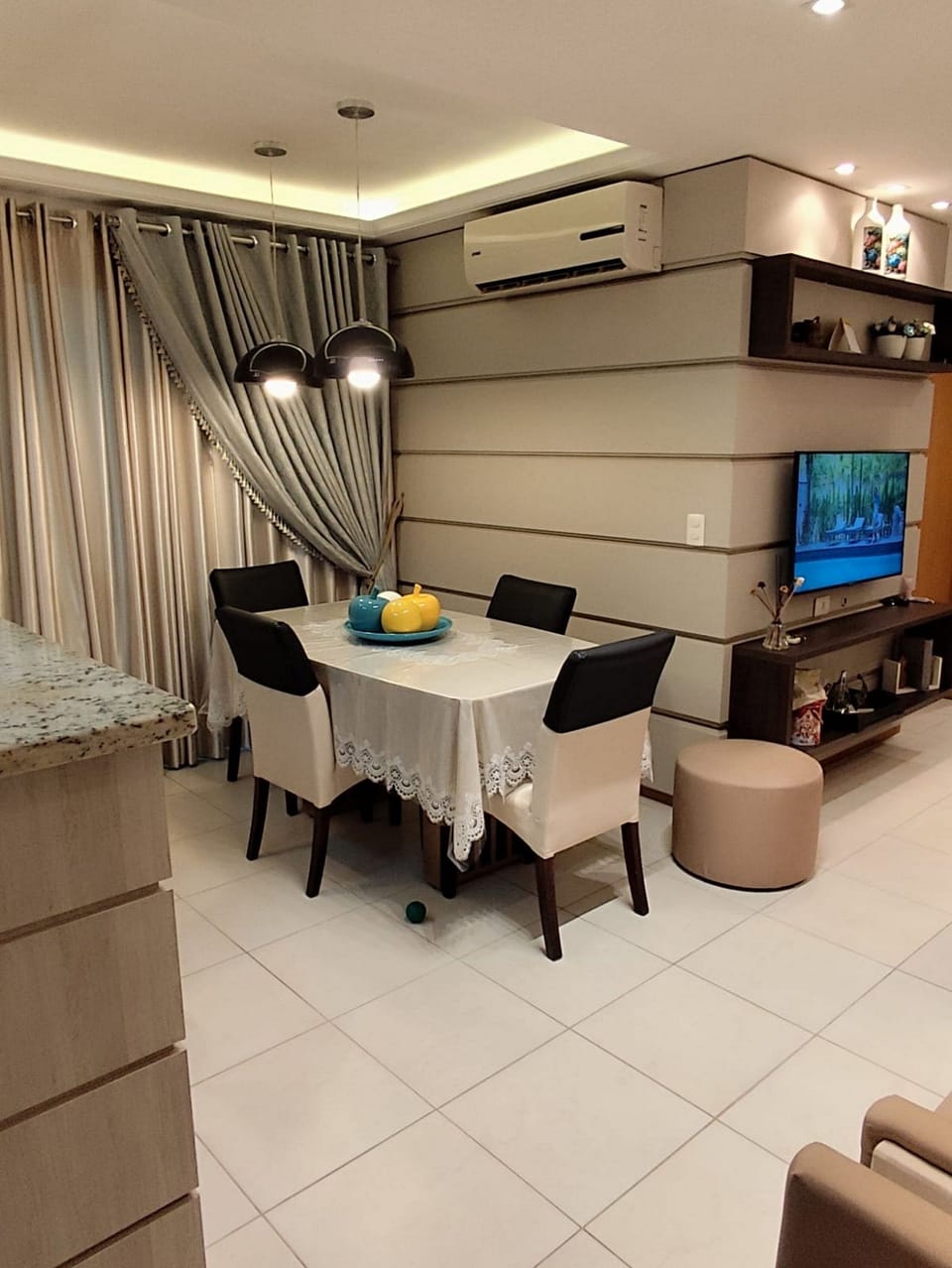 Premium Apartment | Living area | 56-inch LED TV with digital channels, TV, toys
