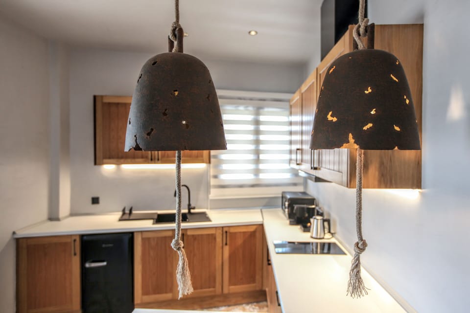 Premium Suite, Hot Tub, Ground Floor | Private kitchen | Mini-fridge, stovetop, espresso maker, electric kettle