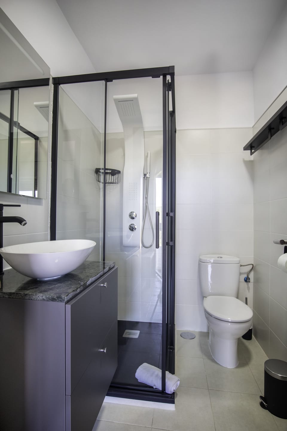 Deluxe Room, Balcony, Mountain View (Malala) | Bathroom | Shower, hydromassage showerhead, eco-friendly toiletries, hair dryer