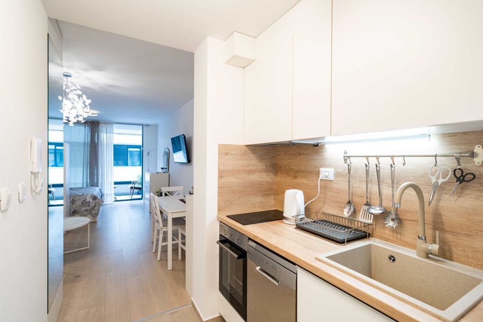 Studio (Studio Apartment with Balcony) | Private kitchen | Fridge