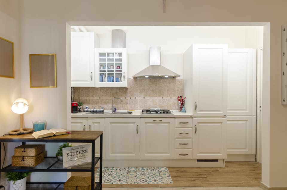 Apartment, 1 Double Bed with Sofa bed, Terrace | Private kitchen | Fridge, microwave, stovetop, dishwasher