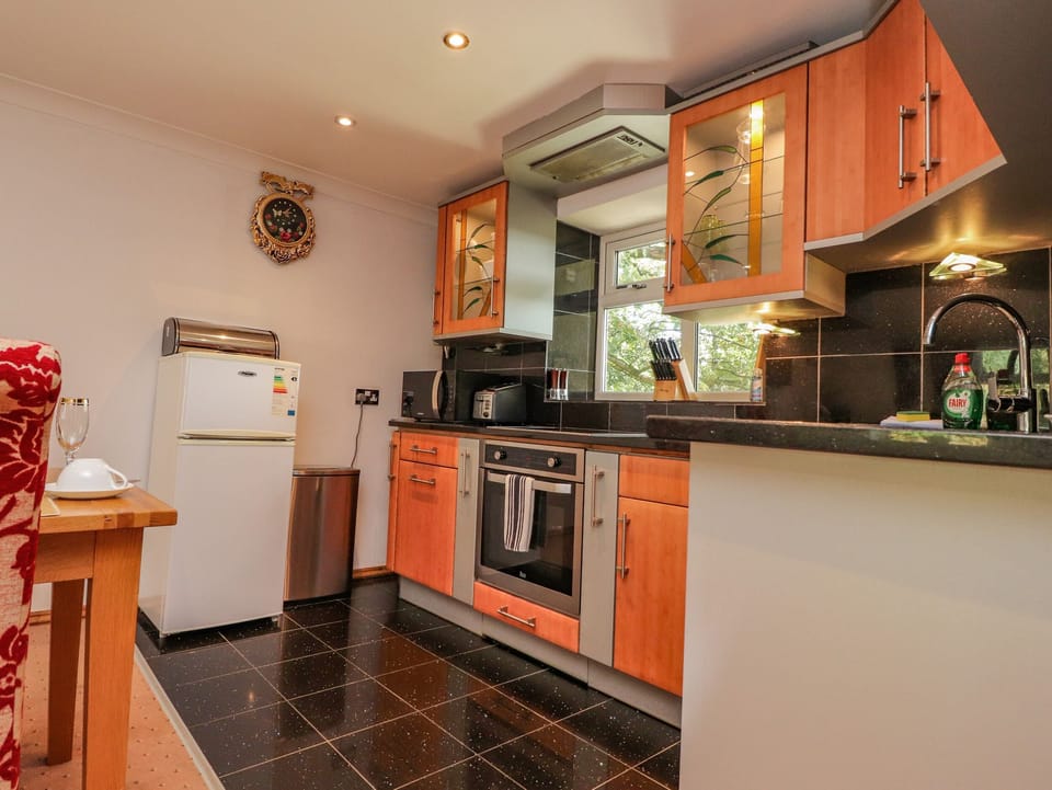 Fridge, dishwasher, electric kettle, toaster