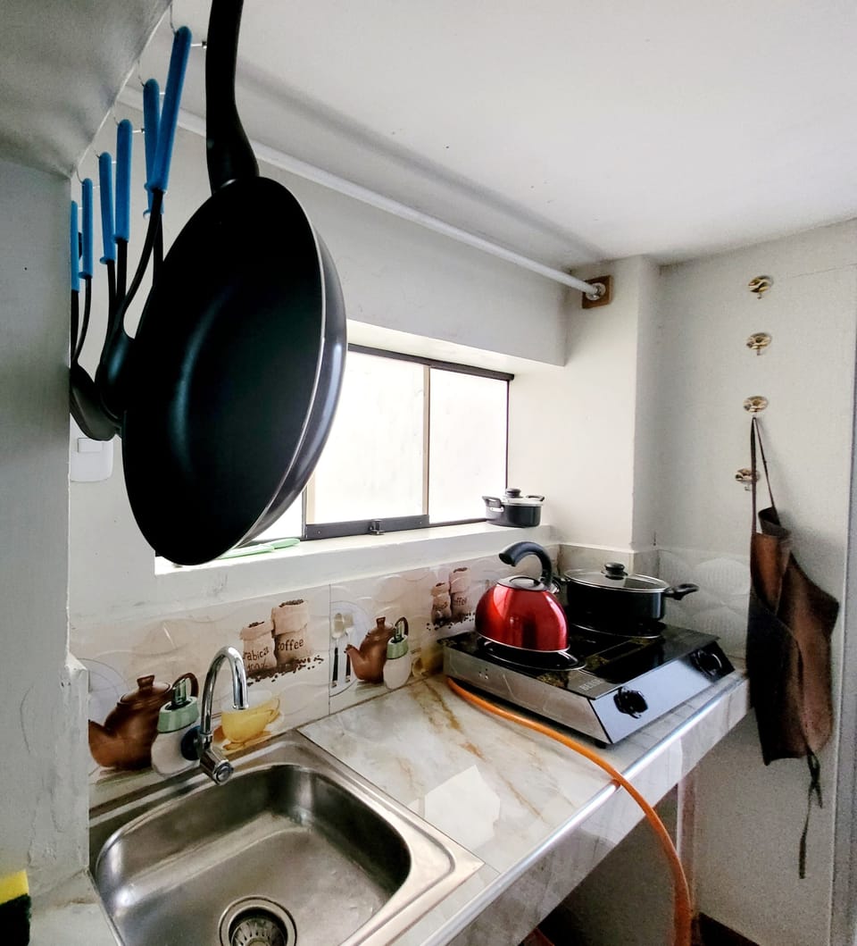 Family Apartment | Private kitchen | Full-size fridge, microwave, oven, cookware/dishes/utensils