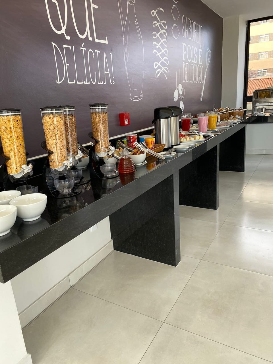 Free daily self-serve breakfast