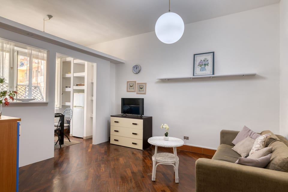 City Apartment | Living area | 49-inch plasma TV with cable channels, TV