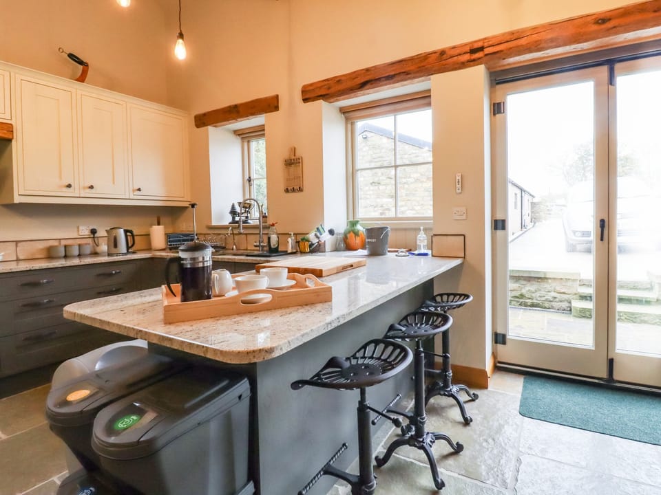 Fridge, dishwasher, electric kettle, toaster