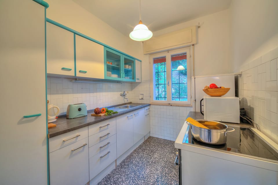 Family Villa, Multiple Bedrooms, Mountainside (Villa Panorama with private pool) | Private kitchen | Fridge, microwave, oven, stovetop
