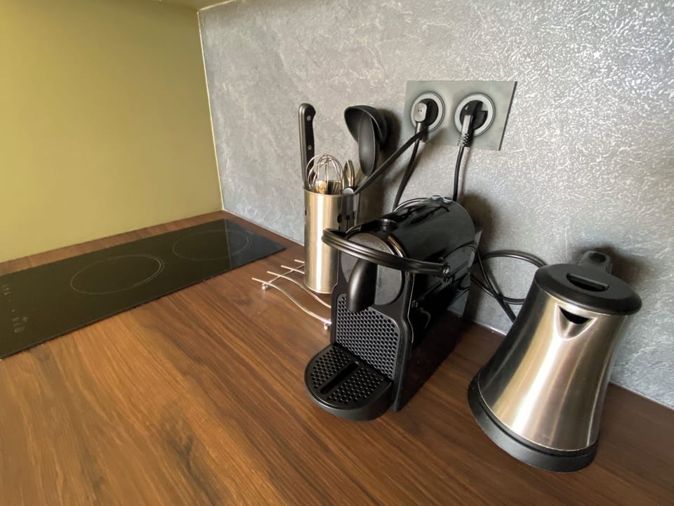 Fridge, electric kettle