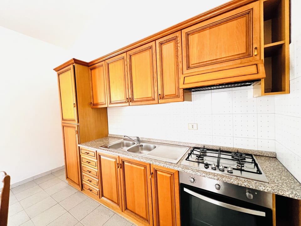 Apartment | Private kitchen | Full-size fridge, oven, stovetop, cookware/dishes/utensils