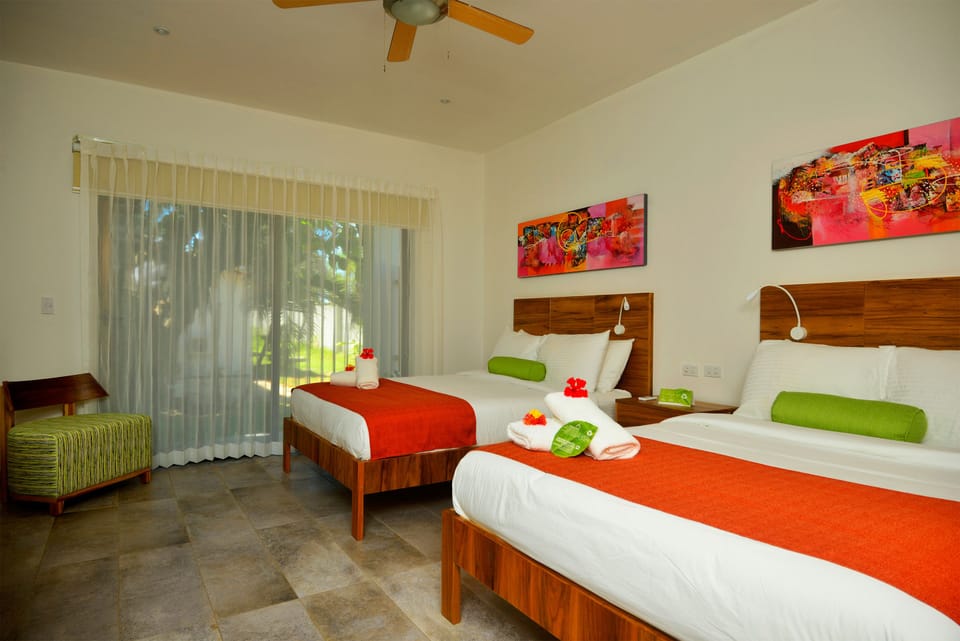 Garden View Deluxe Room 2 Double Bed | Down comforters, in-room safe