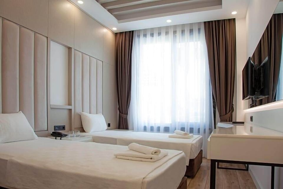 Standard Double or Twin Room With Balcony | In-room safe, blackout drapes, soundproofing, free WiFi