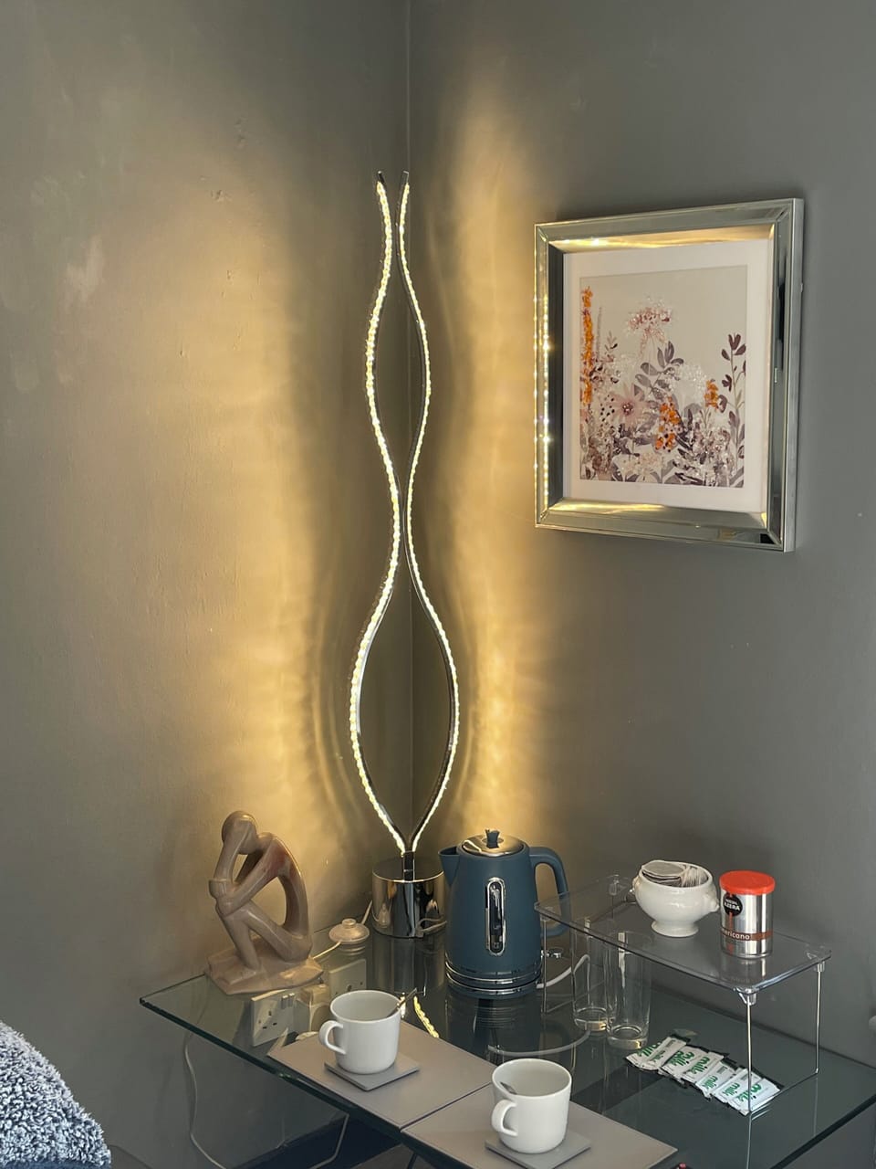 Memory foam beds, iron/ironing board, free WiFi, bed sheets