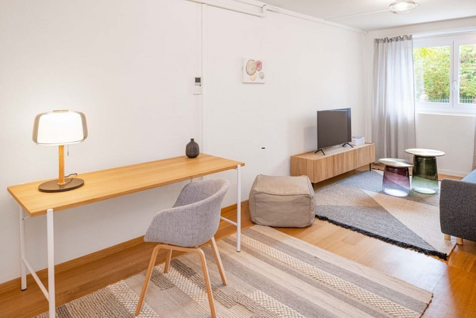 City Apartment, 1 Bedroom | Living area | 40-inch Smart TV with cable channels, TV