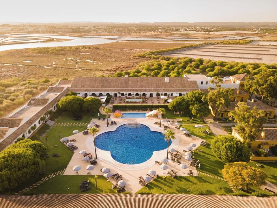 Indoor pool, outdoor pool, sun loungers