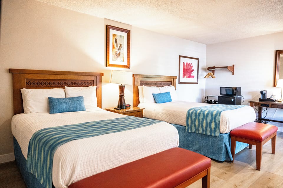 Standard Room, 2 Full Beds | Desk, iron/ironing board, free WiFi, bed sheets