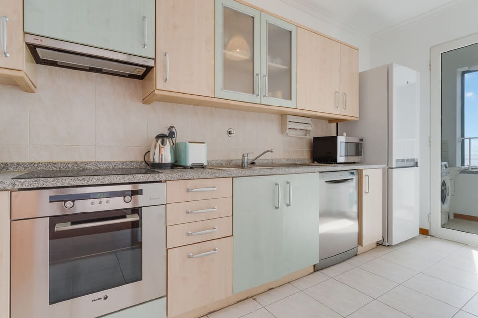 Apartment | Private kitchen | Fridge, microwave, oven, stovetop